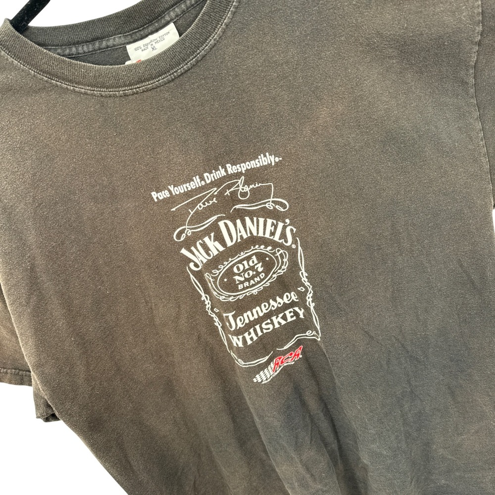 Chase Authentics Dave Blaney Jack Daniels NASCAR T-Shirt Mens‎ XL Black 07